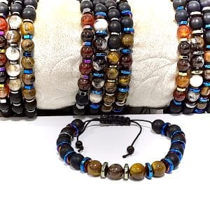 Bracelet en pierre naturelle style ascenseur #15-03